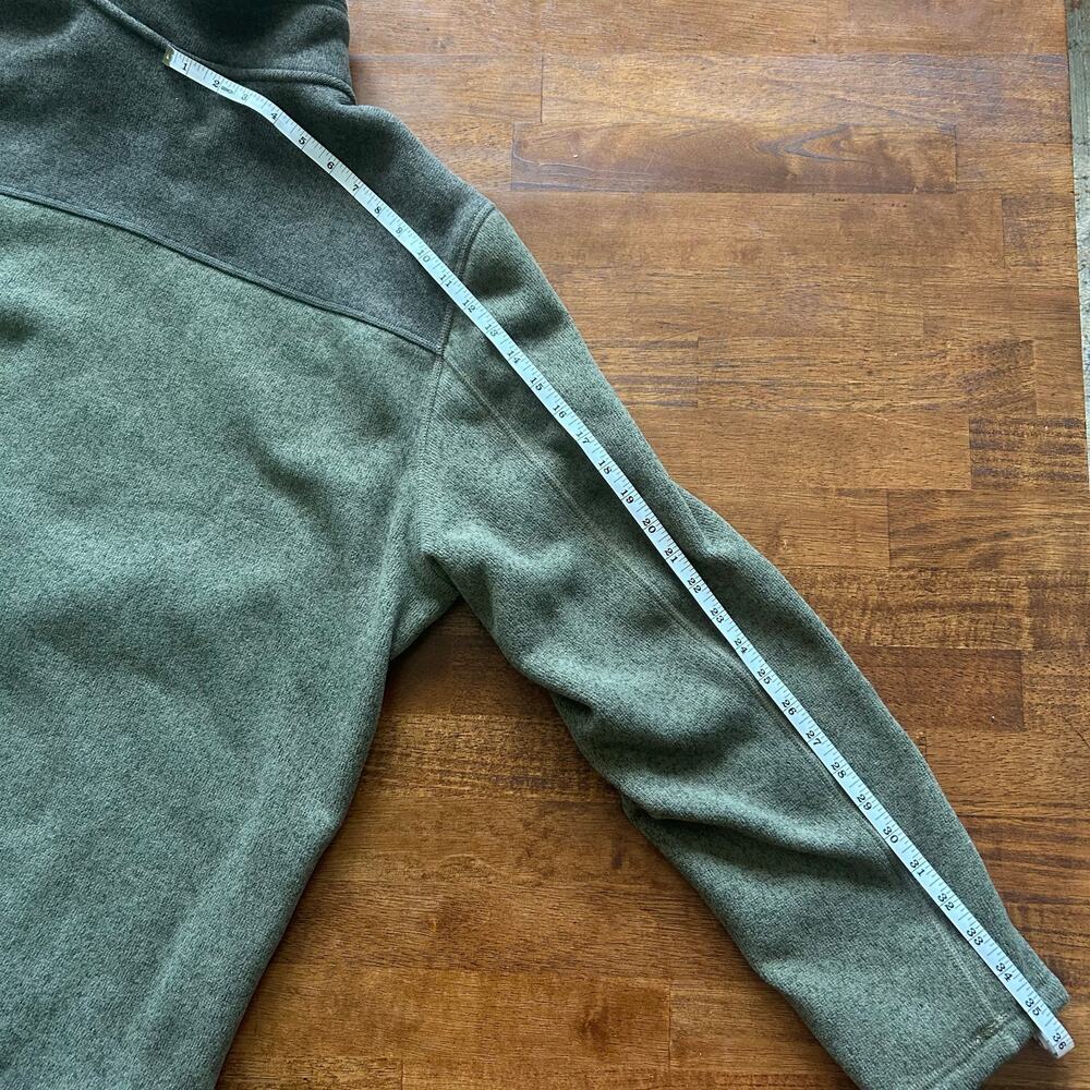 North face urban outdoor men’s half zip hunter, green fleece pullover size XXL - Picture 7 of 9